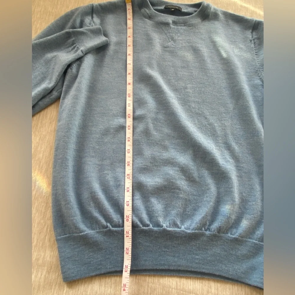 Turtleson Golf Extra Fine Merino Wool Blue Crewneck Sweater Men Medium